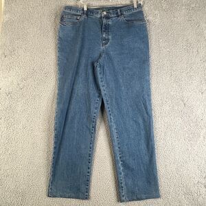 Lauren Ralph Lauren Jeans Women 14 Blue Denim Straight Leg Stretch 34 x 26